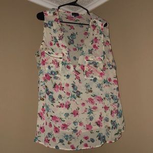 Pink and blue blouse